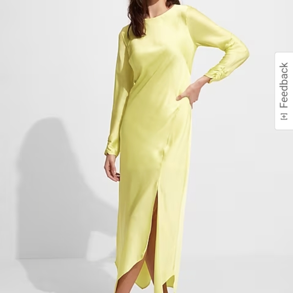 Express Satin Long Sleeve Dress XS - Picture 1 of 8